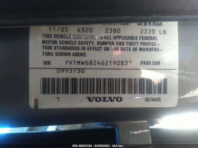 Volvo V50 2.5l Turbo 2006 YV1MW682462190837 Image 10