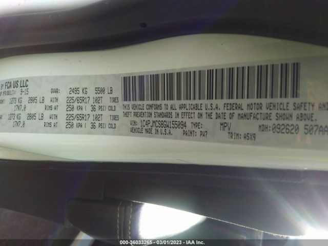 1C4PJMCS8GW155094 Jeep Cherokee Latitude