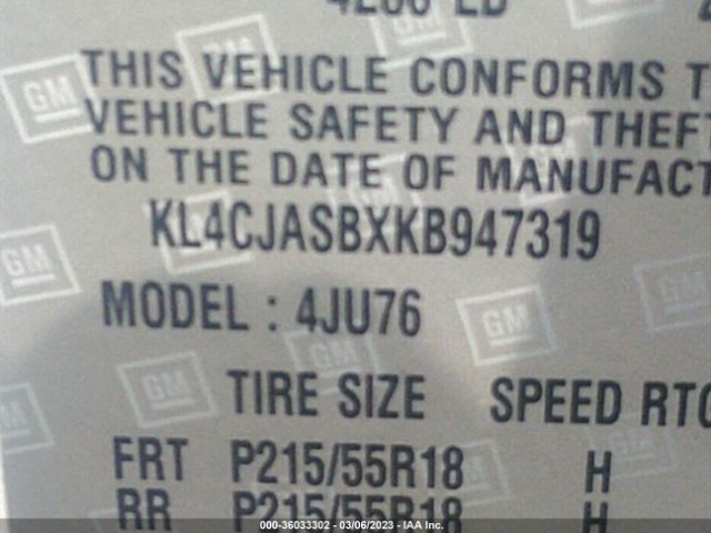 2019 BUICK ENCORE KL4CJASBXKB947319 Photo 8