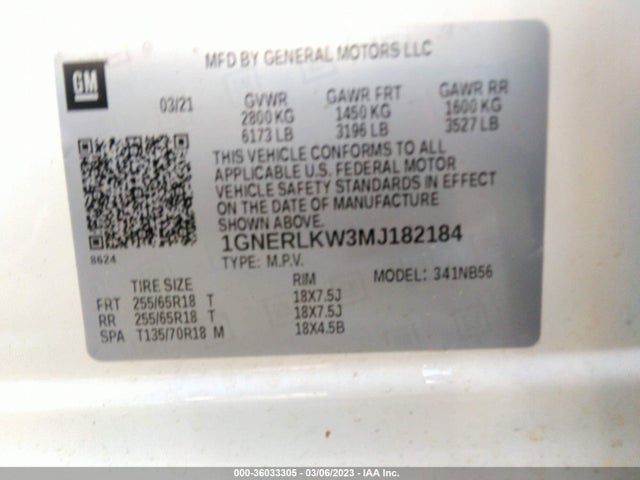 Chevrolet Traverse Ls 2021 1GNERLKW3MJ182184 Image 9
