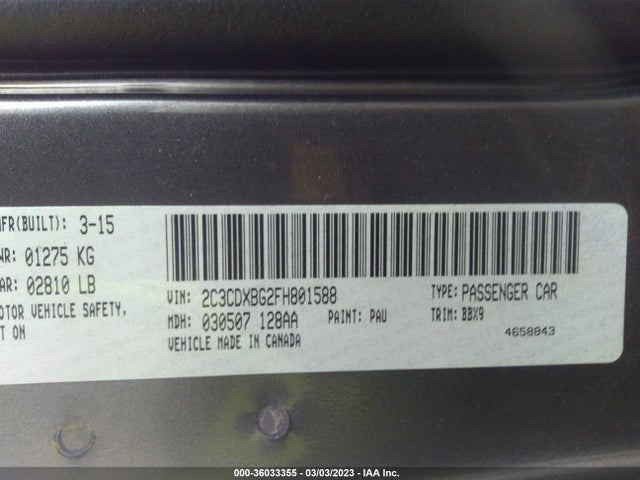 Dodge Charger Se 2015 2C3CDXBG2FH801588 Image 9