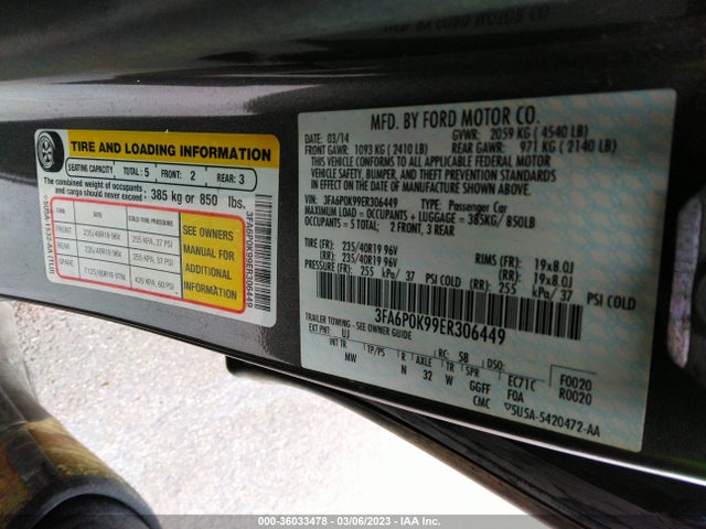 Ford Fusion Titanium 2014 3FA6P0K99ER306449 Image 20