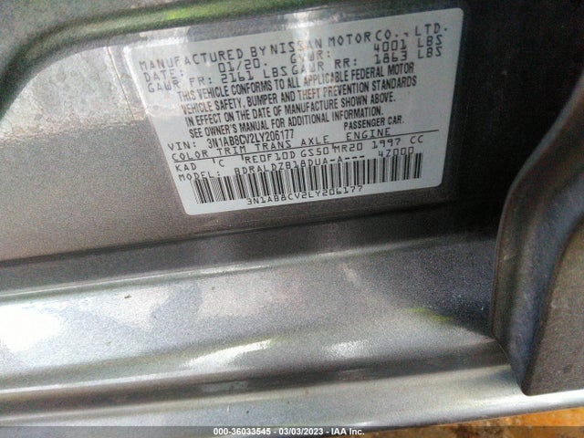 Nissan SENTRA SV 2020 3N1AB8CV2LY206177 Image 9