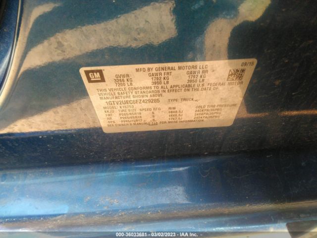 1GTV2UEC6FZ429285 GMC Sierra 1500 Sle