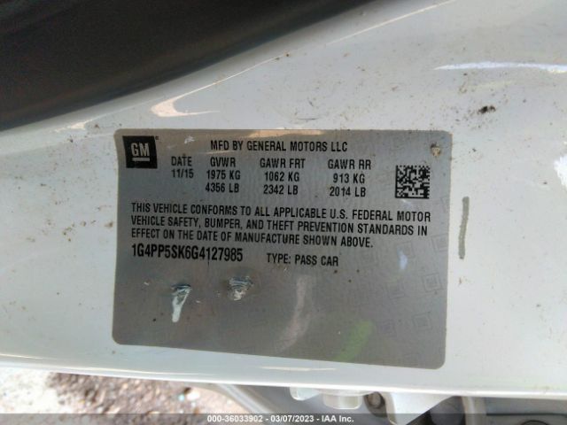 1G4PP5SK6G4127985 Buick Verano