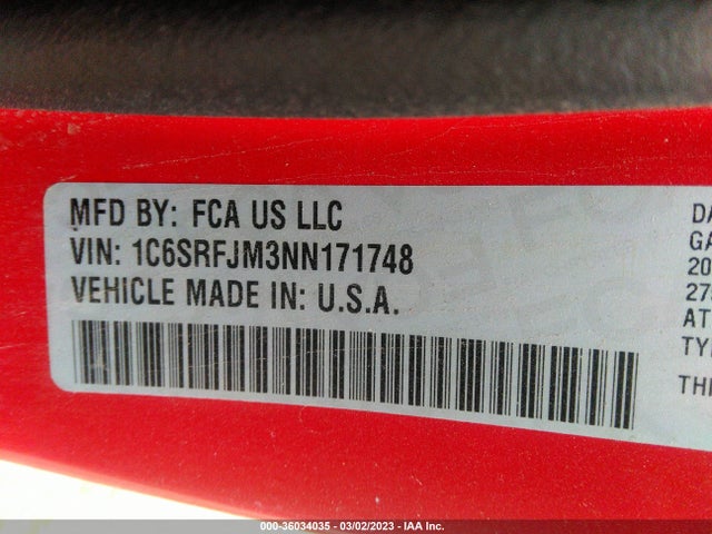 RAM 1500 Laramie 2022 1C6SRFJM3NN171748 Image 10