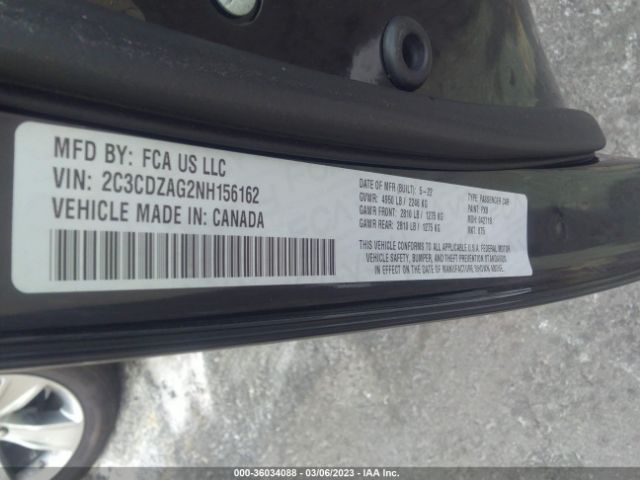 2C3CDZAG2NH156162 Dodge Challenger Sxt