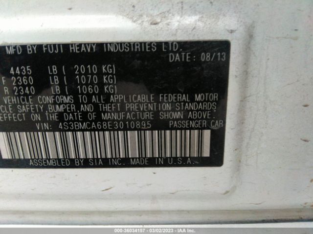 4S3BMCA68E3010895 Subaru Legacy 2.5i