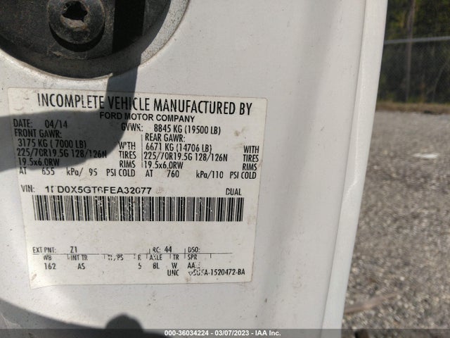 2015 Ford F-550, VIN: 1FD0X5GT6FEA32077