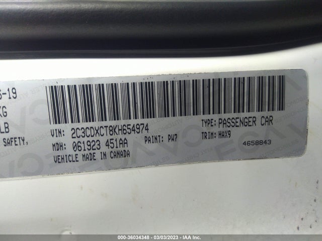 Dodge CHARGER R/T 2019 2C3CDXCT8KH654974 Image 9