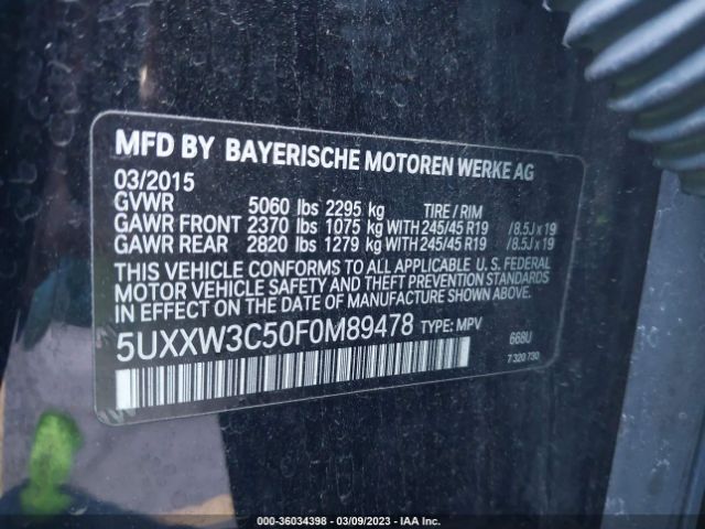 5UXXW3C50F0M89478 BMW X4 Xdrive28i