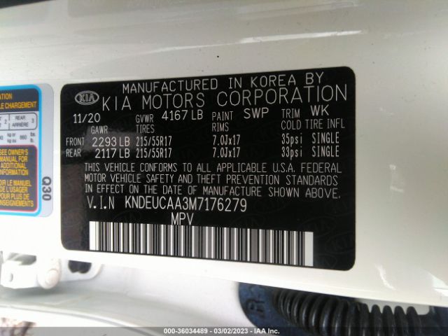 KNDEUCAA3M7176279 KIA SELTOS S