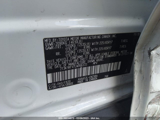 Toyota RAV4 LE 2020 2T3K1RFV7LW066333 Image 11