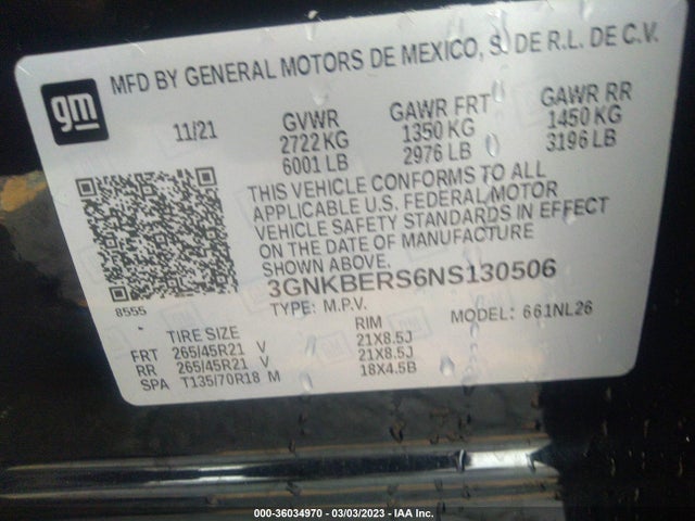 Chevrolet BLAZER RS 2022 3GNKBERS6NS130506 Image 9