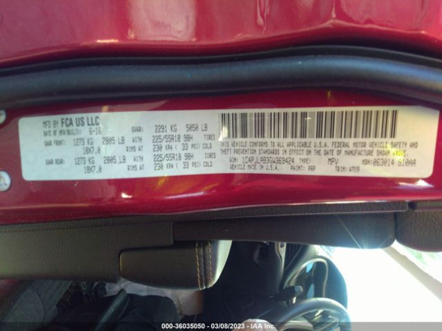 1C4PJLAB3GW369424 Jeep Cherokee Altitude