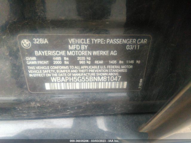 WBAPH5G55BNM81047 BMW 3 Series 328i