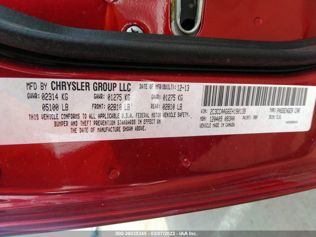 Chrysler 300 2014 2C3CCAAG6EH190139 Image 11