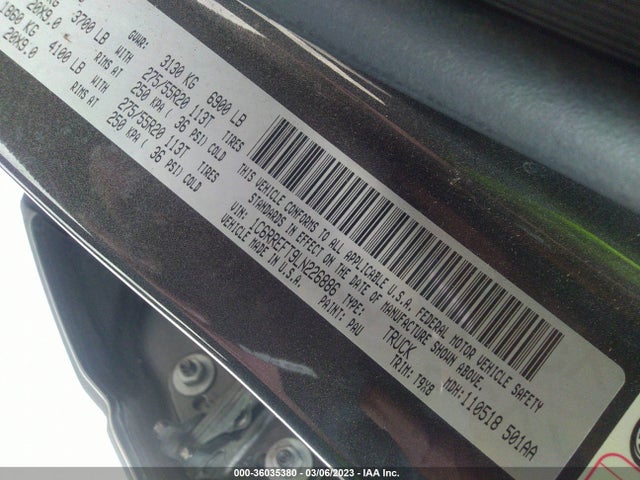 1C6RREFT9LN226886 RAM 1500 Lone Star