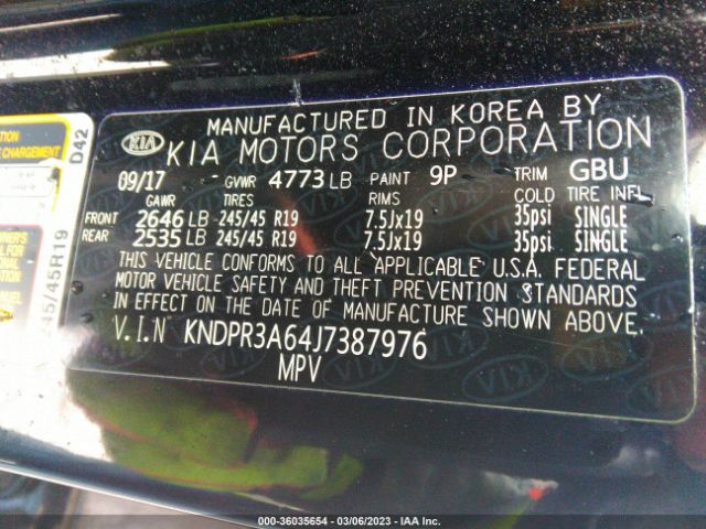 KNDPR3A64J7387976 KIA Sportage Sx Turbo