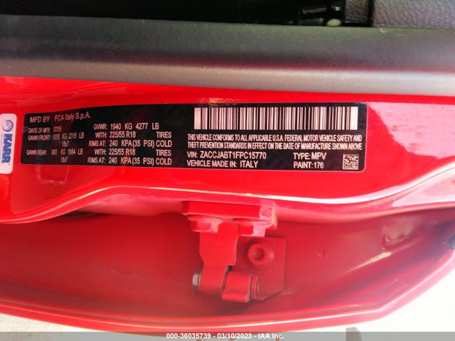 ZACCJABT1FPC15770 Jeep Renegade Latitude