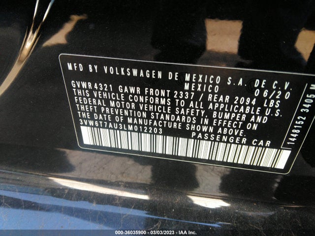 3VW6T7AU3LM012203 Volkswagen Golf Gti S/se/autobahn