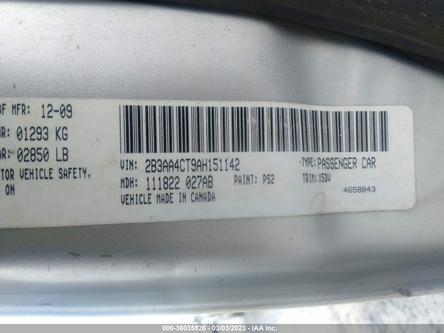 Dodge Charger Police 2010 2B3AA4CT9AH151142 Image 10