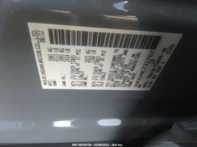 5N1BT3CA4NC731702 Nissan Rogue Sl