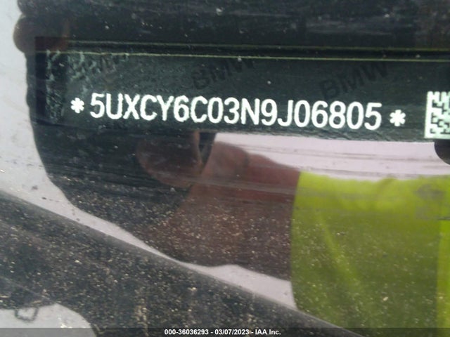 2022 BMW X6, VIN: 5UXCY6C03N9J06805