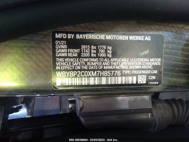 2021 BMW i3, VIN: WBY8P2C0XM7H85776