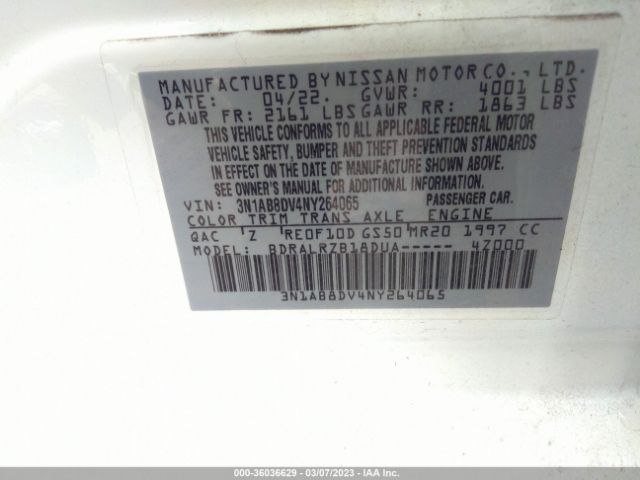 3N1AB8DV4NY264065 Nissan SENTRA SR