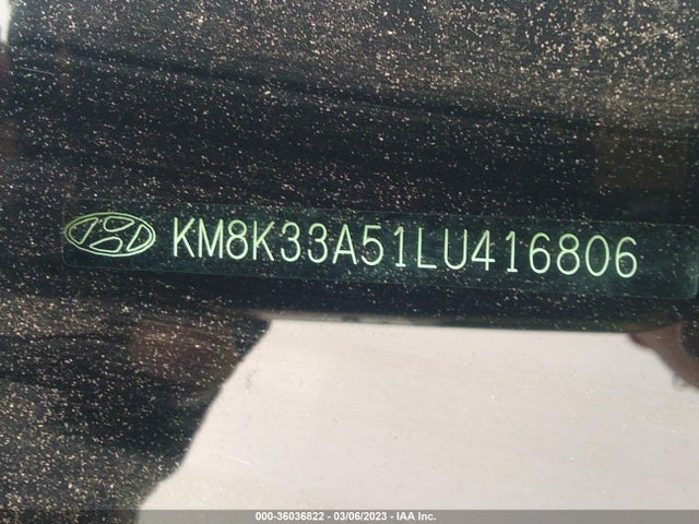Hyundai Kona Limited 2020 KM8K33A51LU416806 Image 10