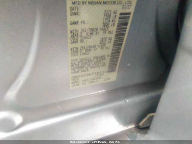 1N6AA1EK7HN538434 Nissan TITAN SV