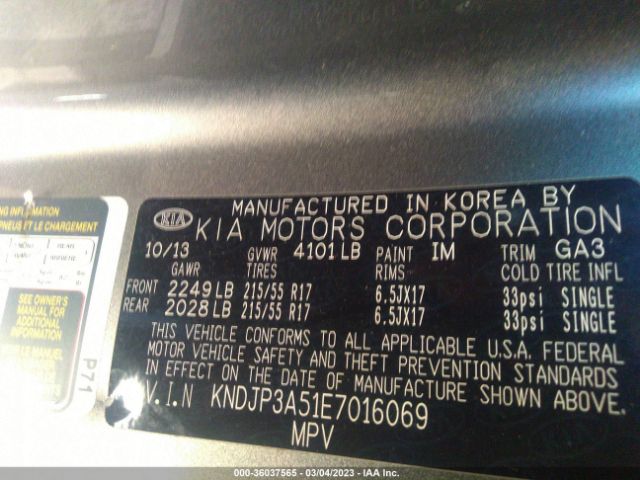 KNDJP3A51E7016069 KIA SOUL +
