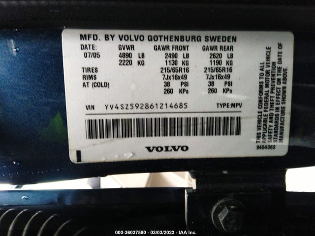 Volvo XC70 2006 YV4SZ592861214685 Image 10