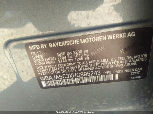 WBAJA5C3XHG895243 BMW 5 Series 530i