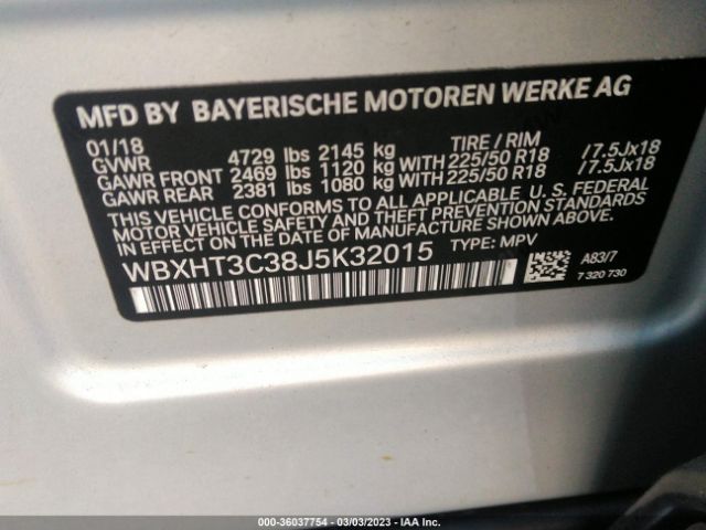WBXHT3C38J5K32015 BMW X1 Xdrive28i