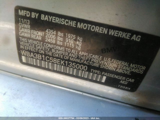 WBA3B1C58EK135000 BMW 3 Series 320i