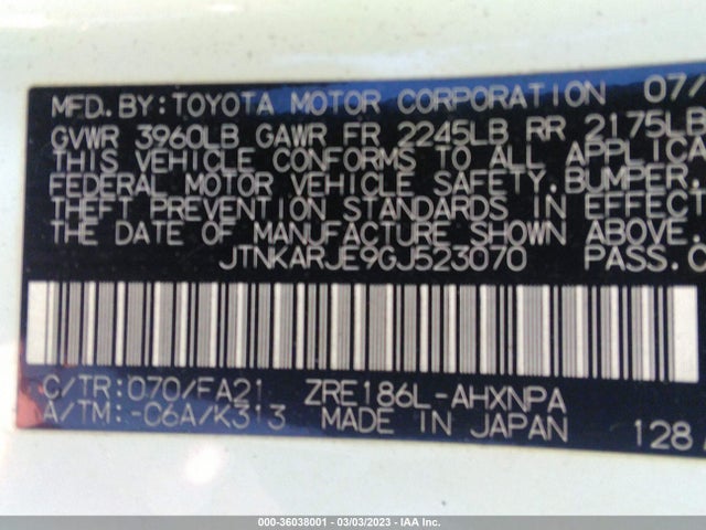 Scion IM 2016 JTNKARJE9GJ523070 Image 9