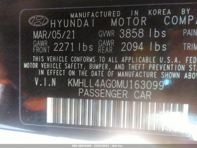 Hyundai ELANTRA SE 2021 KMHLL4AG0MU163099 Image 11