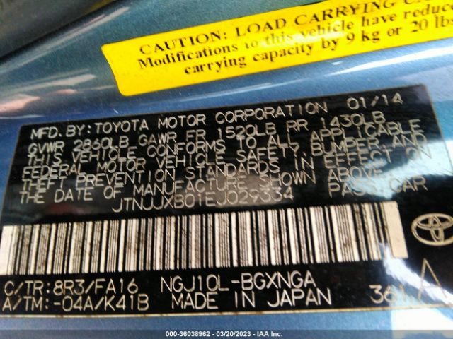JTNJJXB01EJ029334 Scion IQ