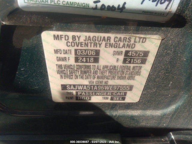 2006 JAGUAR X-TYPE SAJWA51A96WE97555 Photo 8