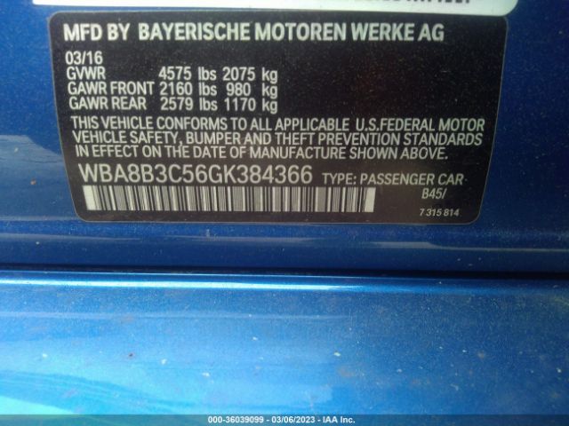 WBA8B3C56GK384366 BMW 3 Series 340i