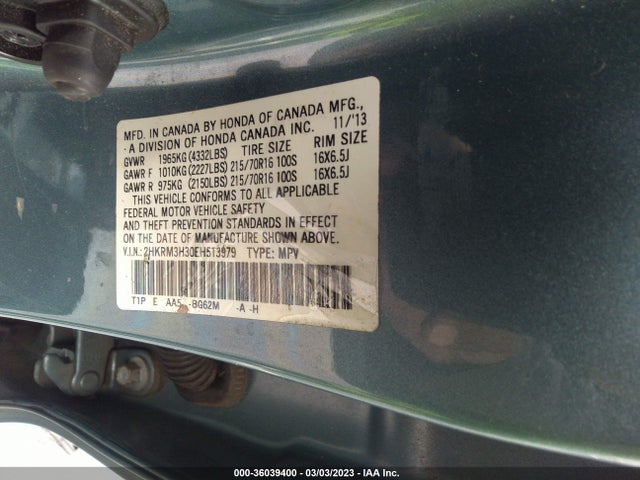 Honda CR-V LX 2014 2HKRM3H30EH513979 Image 9