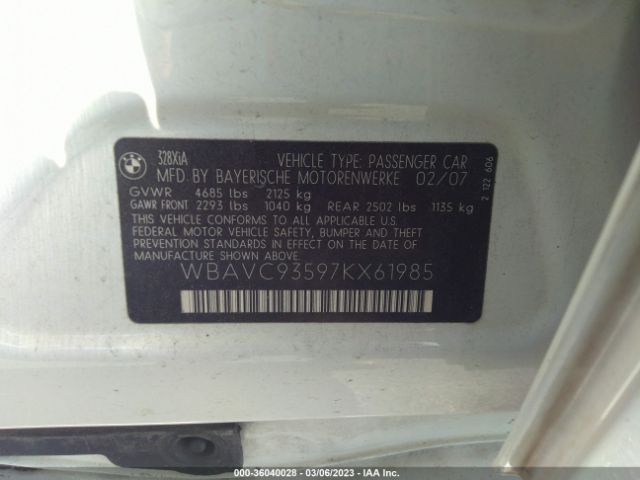 WBAVC93597KX61985 BMW 3 Series 328xi