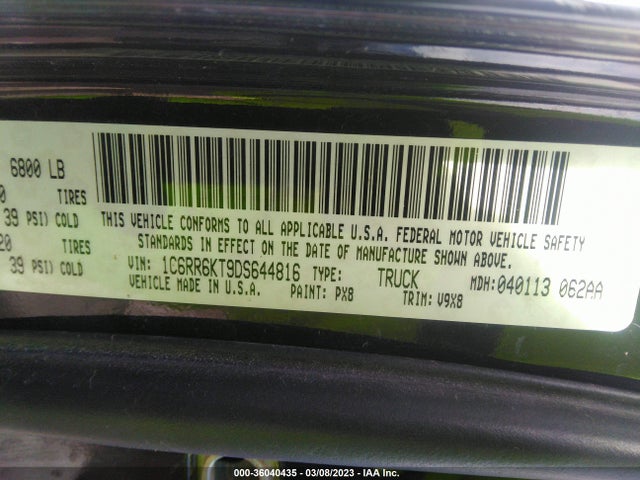 2013 RAM 1500 EXPRESS VIN: 1C6RR6KT9DS644816
