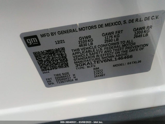 GMC Terrain Sle 2022 3GKALTEV6NL146466 Image 9