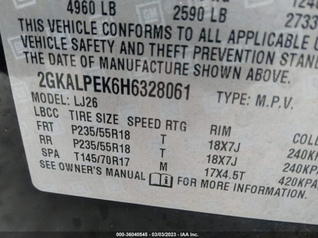 2GKALPEK6H6328061 GMC Terrain Slt