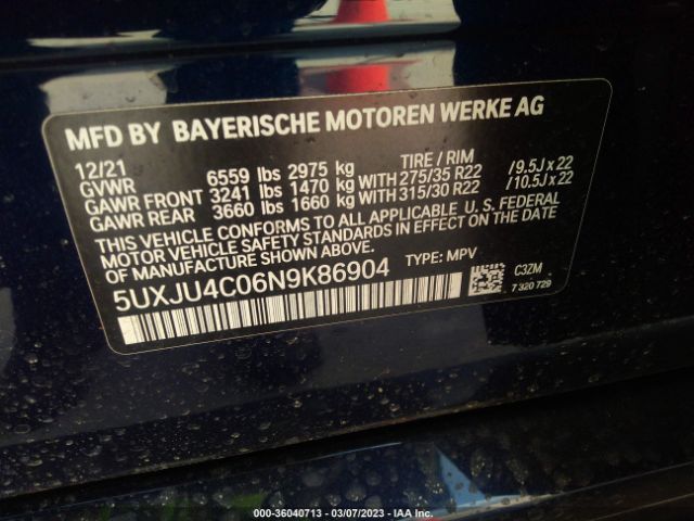 5UXJU4C06N9K86904 BMW X5 M50i