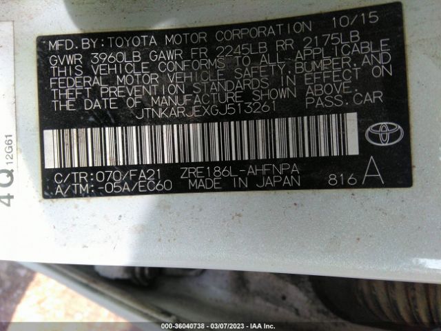 JTNKARJEXGJ513261 Scion IM