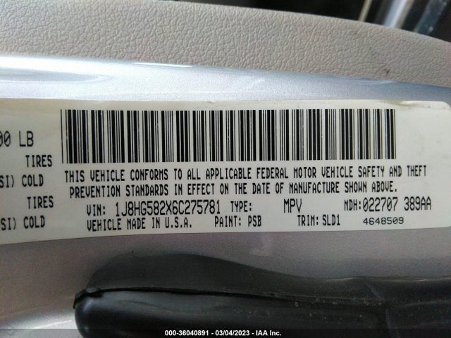 Jeep Commander Limited 2006 1J8HG582X6C275781 Image 10